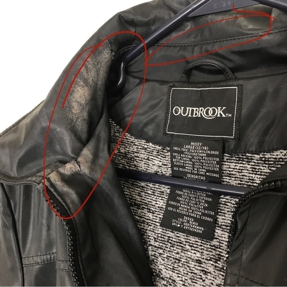 Vintage outbrook black zip up jacket with hood - Picture 8 of 10